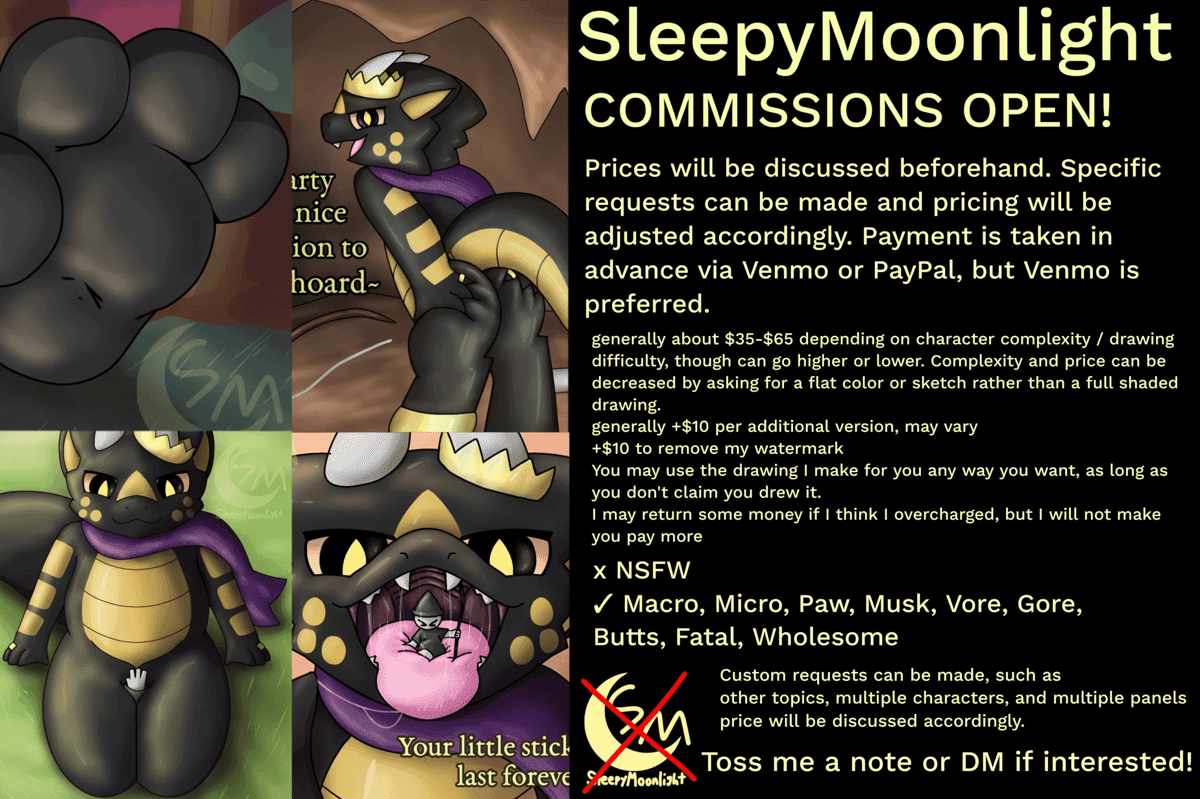 SleepyMoonlight - Commissions Sheet
