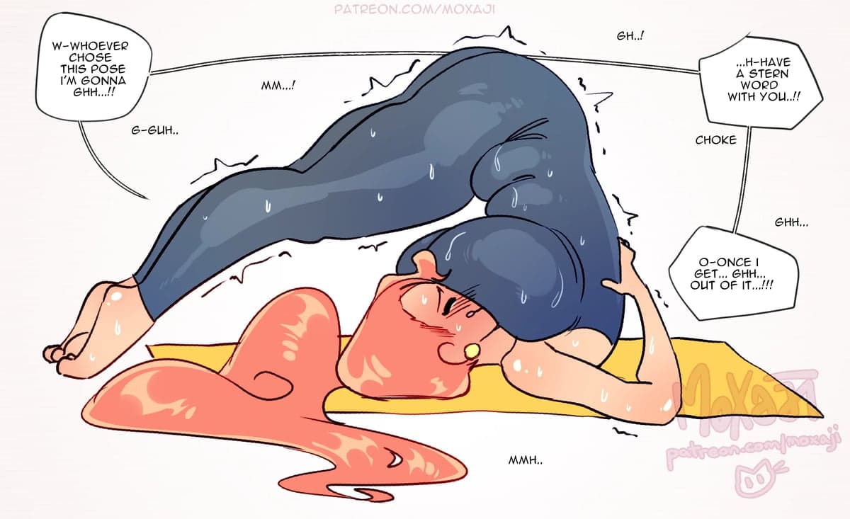 Daisy doing more yoga